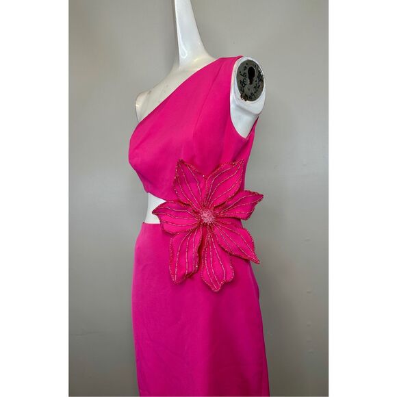 NWT PatBO FLOWER APPLIQUE MIDI DRESS SIZE US 4 $825 - Picture 9 of 13